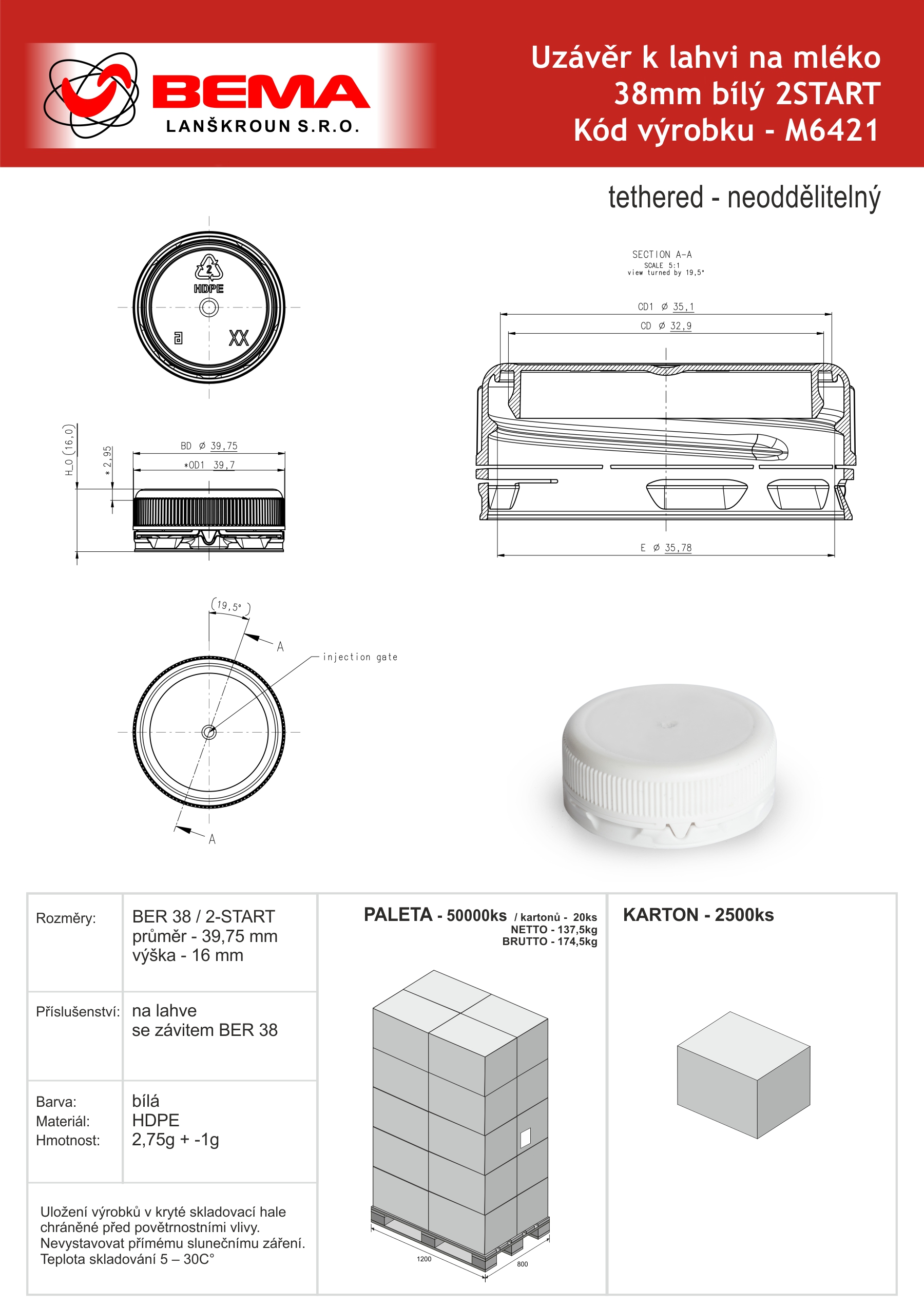 M6421 uzaver mleko bílá 28-4-2026